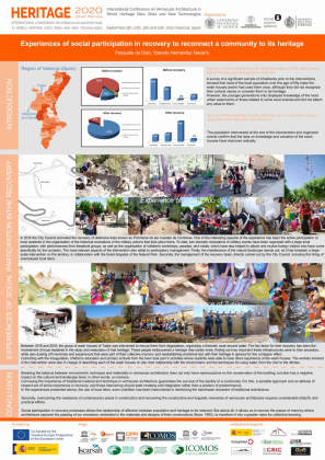 Experiences of Social Participation in Recovery to Reconnect a Community to its Heritage - P. de Dato, Y. Hernández Navarro
