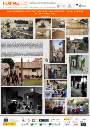 Management of a Restored Architectural Heritage: The Villa Ficana Ecomuseum - A. P. Conti